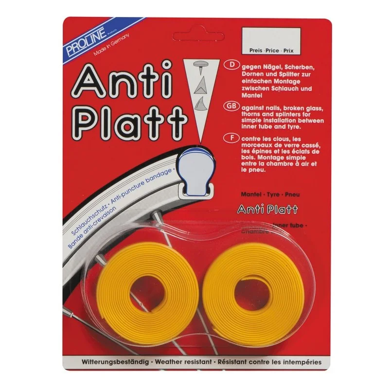 BANDE ANTI CREVAISON 23MM JAUNE ANTI PLATT 1 BANDE ANTI CREVAISON 23MM JAUNE ANTI PLATT