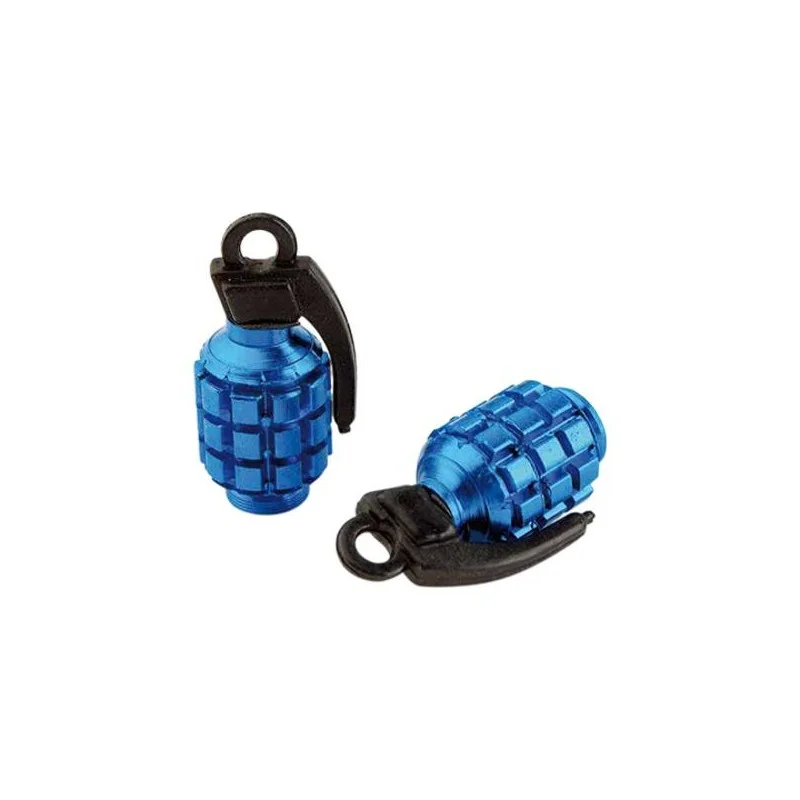 BOUCHONS VALVE GRENADE Bleus / La Paire 1 BOUCHONS VALVE GRENADE Bleus / La Paire