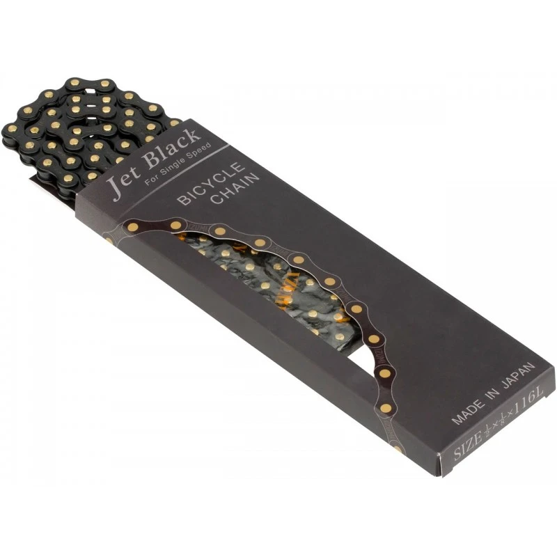 Chaîne Pignon Fixe IZUMI Track Jet Noir/or 1 Chaîne Pignon Fixe IZUMI Track Jet Noir/or