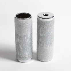 Pegs XLC 10mm Chromés Grip Transparent