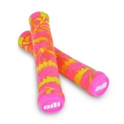 Poignées ODI Hucker 160mm Jaunes-rose Mix