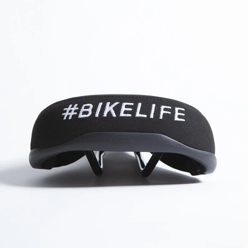 Selle BIKELIFE Noire Logo Blanc 3 Selle BIKELIFE Noire Logo Blanc – Image 3