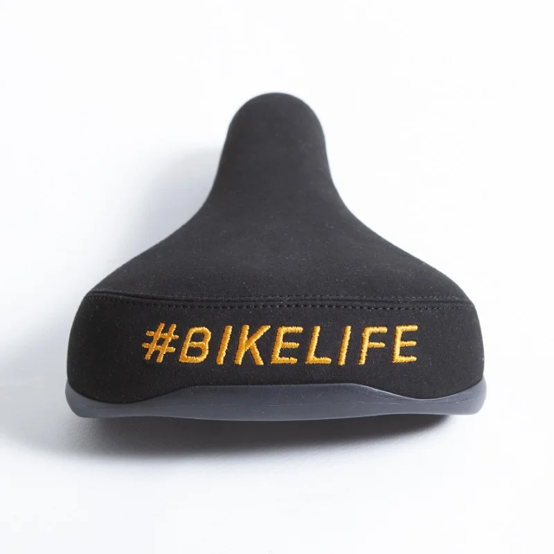Selle BIKELIFE Noire Logo Orange 4 Selle BIKELIFE Noire Logo Orange – Image 4
