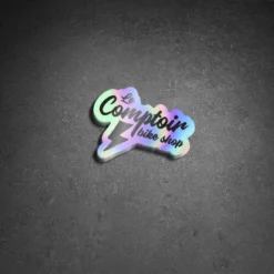 Sticker LECOMPTOIRBIKESHOP Holographic Medium -France Vélo Soldes 2024 sticker lecomptoirbikeshop holographic medium 2
