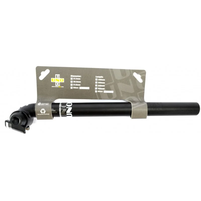 TIGE DE SELLE UNO 27.2 ALU Forgé 2D 350mm Noire 2 TIGE DE SELLE UNO 27.2 ALU Forgé 2D 350mm Noire – Image 2